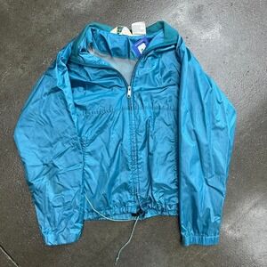 Vintage 90s L.L. Bean Blue Full Zip Windbreaker Jacket Men's Medium Mesh Lined